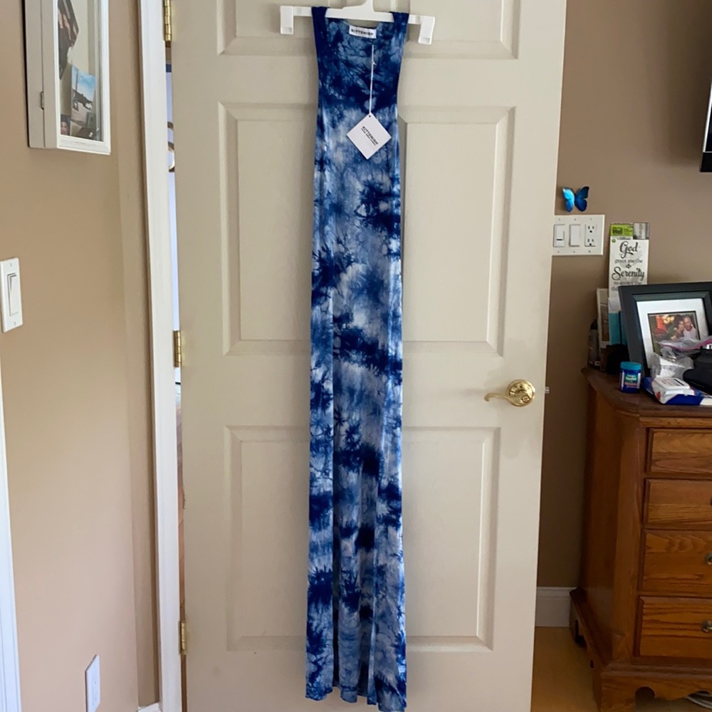 Kittenish Blue TieDye Maxi Dress